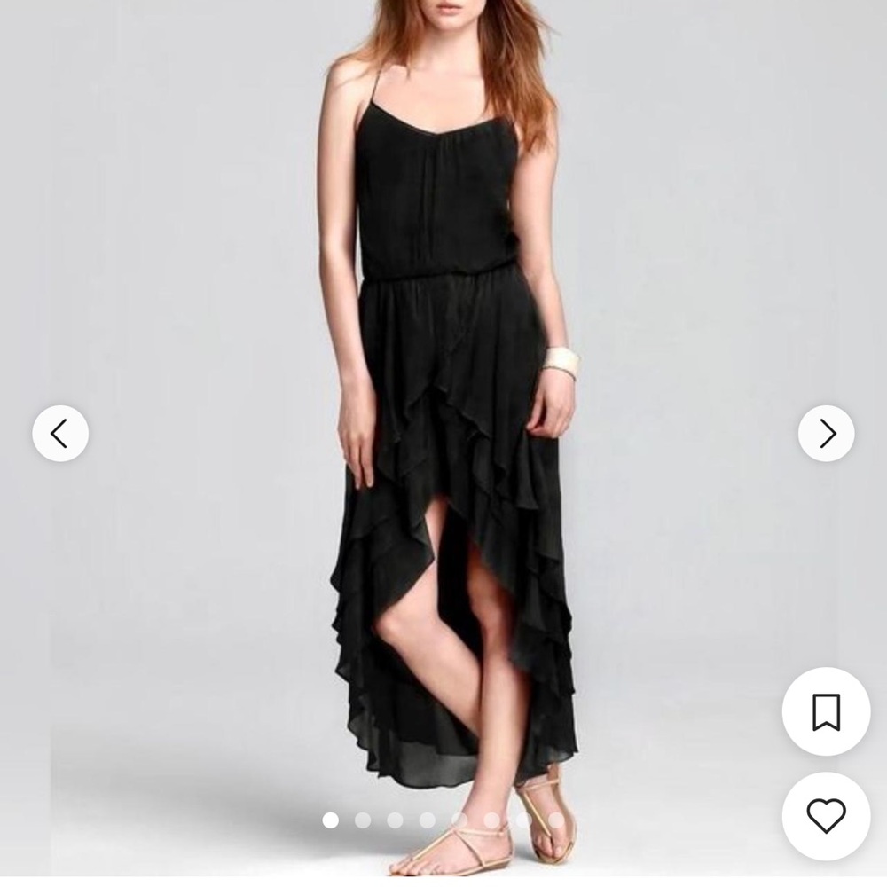 GUESS Chiffon Maxi Dress Ruffled high-low hem